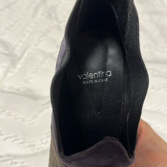 Valentina blue and grey suede ankle boots - Picture 4 of 5